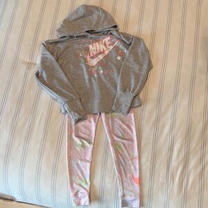 Nike Gray and Pink Kids Matching Set